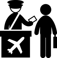 Persons In An Airport Editable Svg Line Art, Free Vectors File
